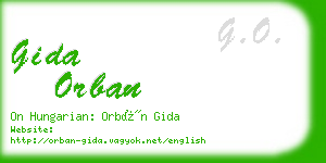 gida orban business card